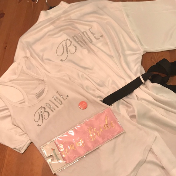 Victoria's Secret Other - Bridal Bundle, VS, “I Do” Robe & Tank ,Sash Button